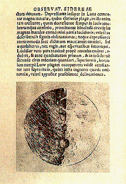 P�gina del Sidereus Nuncius